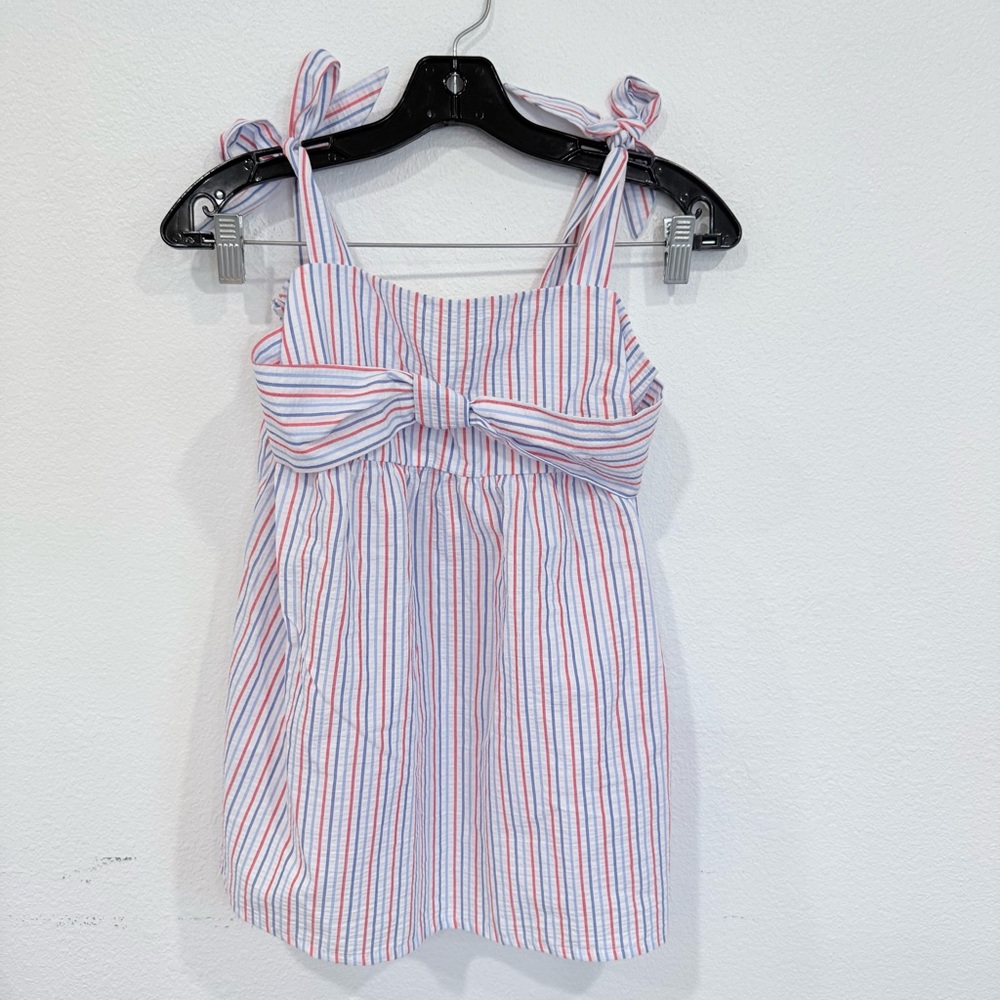 NWT Bella Bliss Boutique Girls Size L Red White Blue Fourth Of July Summer Top